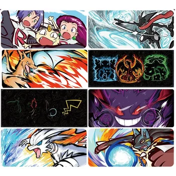포켓몬 포켓 몬스터 초대형 주변 데스크 패드, Gengar Eeve Snorlax Charmander, 리자몽, 이상해씨 마우스 패드