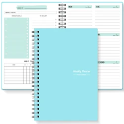 Spiral Undated A5 Weekly Planner Notebook for Daily Goal Setting and Organization (05)