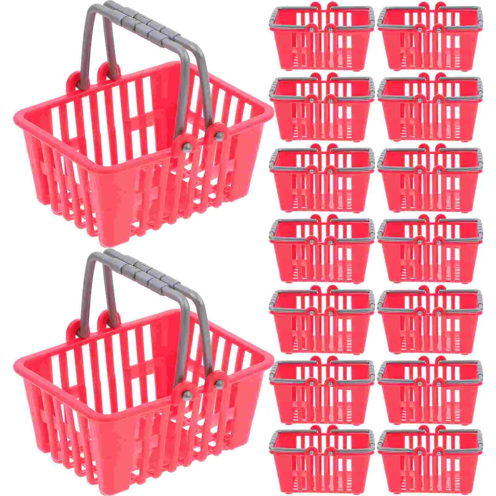 

20 Pcs Mini Shopping Basket Girls Toys Food Plastic Kids Toddler Miniature Age 4-5
