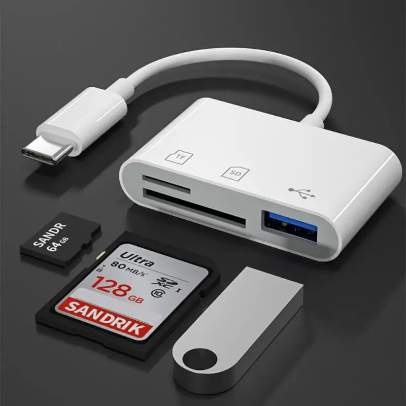 C타입 USB SD TF 다기능 USB 분배기 포트, 확장기 메모리 SD 카드 리더기, 3 인 1 휴대폰 연결, 신제품