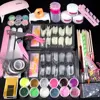 Full Acrylic Nail Kit With Nail Lamp Nail Art Decorations Tips All For Manicure Nail Kit Tools For Manicure 1