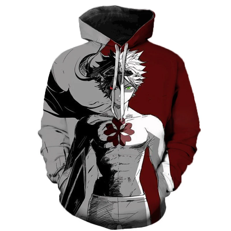 

2023 Hot Sale Anime Black Clover 3D Printed Hoodie Teens Fashion Cartoon Hooded Sweatshirts Men Women Casual Oversized Hoodies