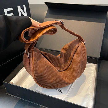 Fashion Velvet Shoulder Bags Solid Dumpling Type 2024 Hot Sale Bags for Women Interior Zipper Pocket Casual Women's Handbags 1