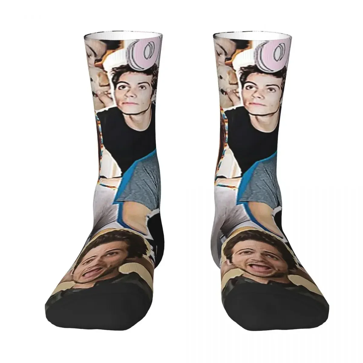 

All Seasons Crew Stockings Dylan O'Brien Socks Harajuku Funny Hip Hop Long Socks Accessories for Men Women Gifts