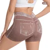 84419-62e7ec.jpg Lot de 3 shorts en jean imitation pour femme, pour fitness, course, sport, gym, entraînement, avec effet froncé aux fesses, leggings de yoga sans couture, culottes gainantes