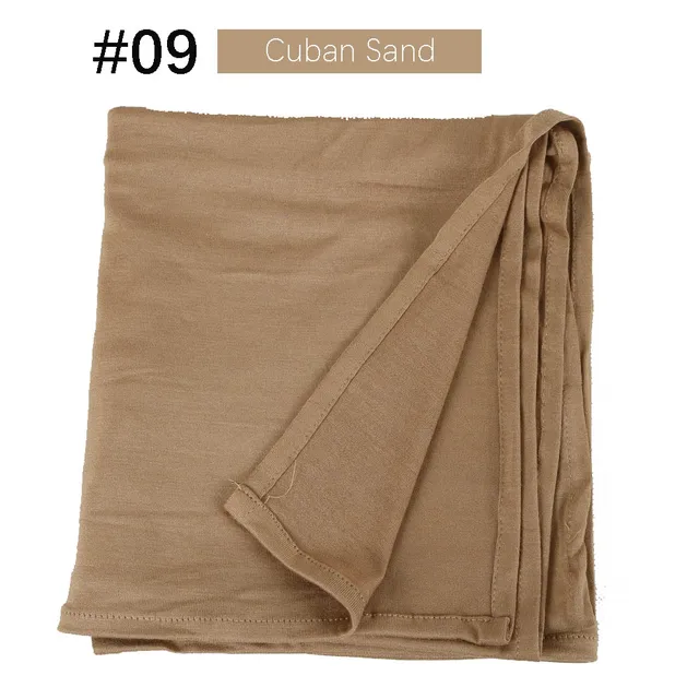 Muslim Women Premium Instant Cotton Jersey Hijab Scarf Jersey Hijabs Scarves With Hoop Pinless HeadScarves 53 colors 09