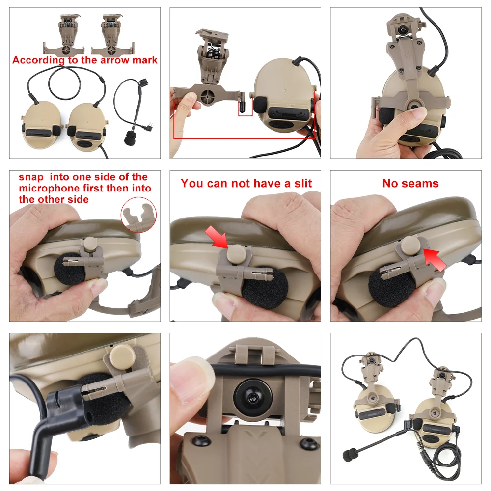 タクティカルヘルメット取り付けアダプター,アークマウント付き