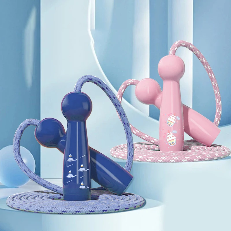 

Скакалка для детей, хлопковая Скакалка с ручкой, регулируемая, для взрослых и детей, для игр на открытом воздухе