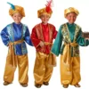 Boys India Arab Aladdin Cosplay Lamp genie costume Masquerade Party Halloween Carnival Party Costumes Arabian Prince Costume