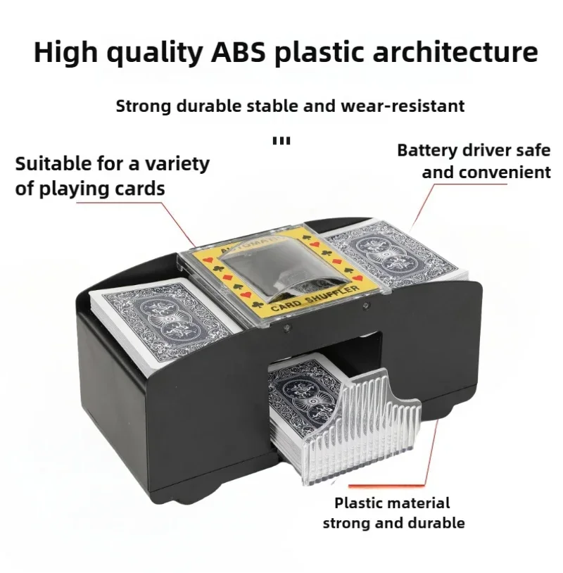 Automatic Card Shuffler Playing Card Dealer Shuffling Machine Casino Shuffler for UNO Blackjack Texas Hold'em Poker Cards card shuffler