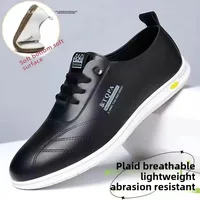 Breathable Versatile New Style White Sneakers Soft Bottom Men's Shoes Spring Autumn Brand Casual Leather Shoes Free Shipping