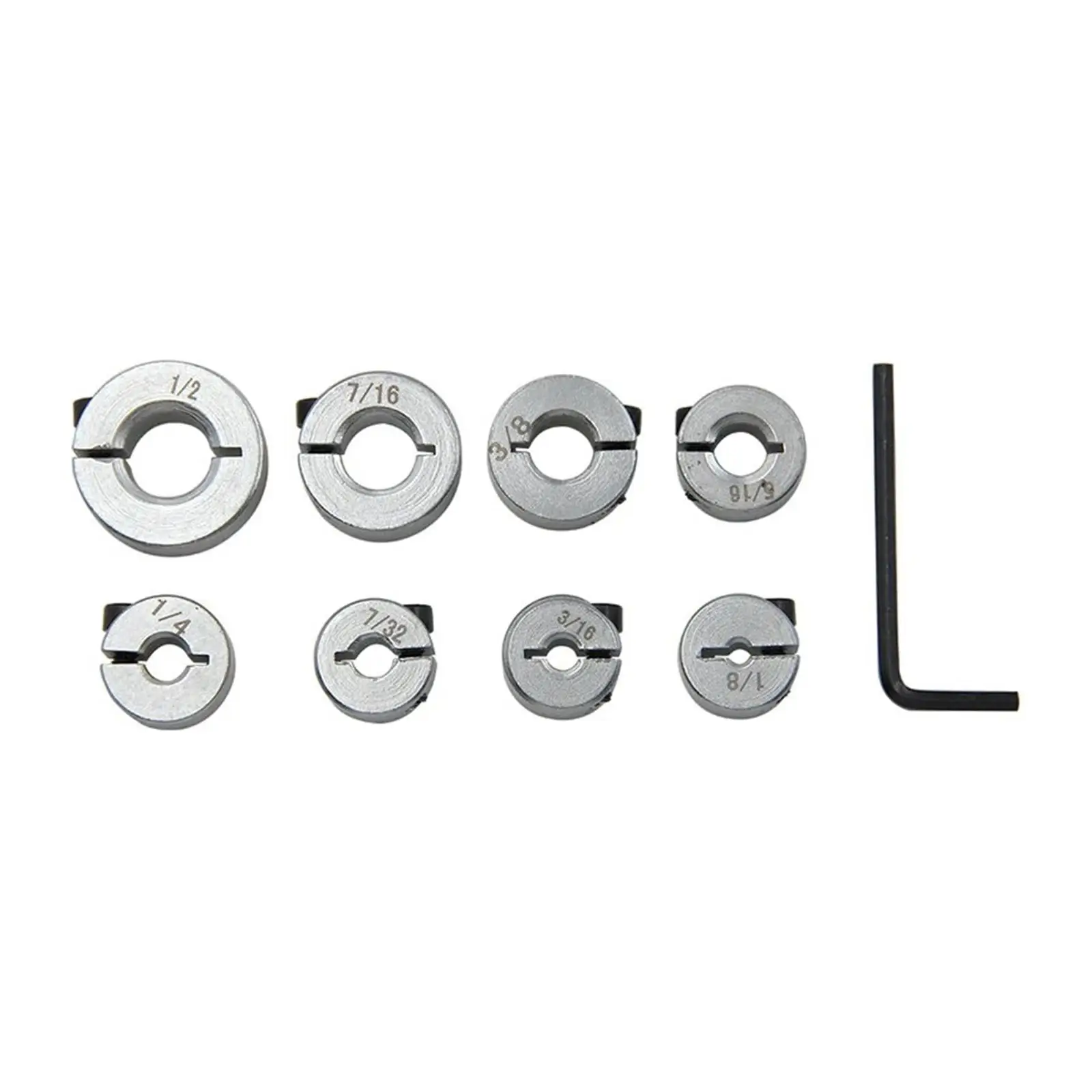 

8Pcs Drill Bit Depth Stop Collar Set Metal Durable Precise Punching Measurement Drilling Limit Rings for Handmade Wood Crafts