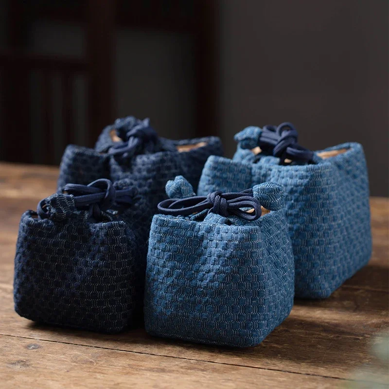 Tea set purple clay pot teacup storage bag Portable packing bag for teacup and teapot Chinese retro jacquard Master Cup