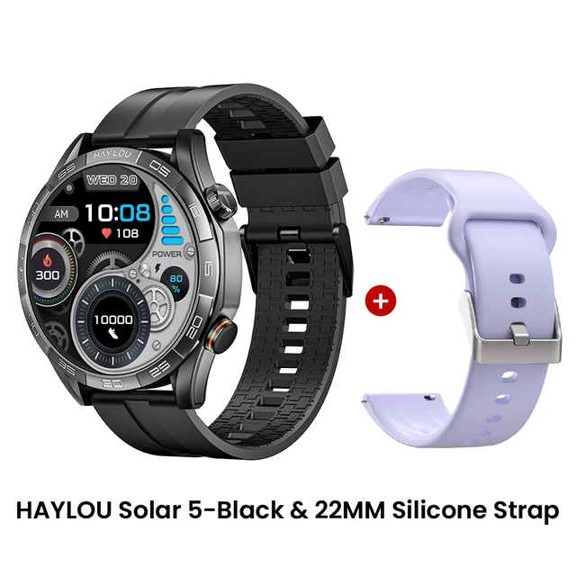 HAYLOU Solar 5 Voice Calling Smartwatch 1.58'' AMOLED Display 60Hz Smart Watch 24H Health Monitoring Sports Smartwatch for Men 18