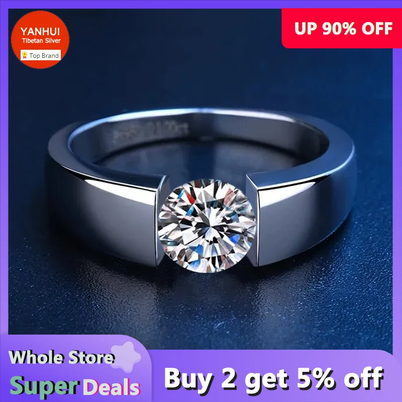 Unisex Allergy Free Tibetan Silver Ring with 0.5ct Round Zirconia Solitaire Ring Wedding Band Lover Jewelry Accessories silver ring,wedding rings,silver rings