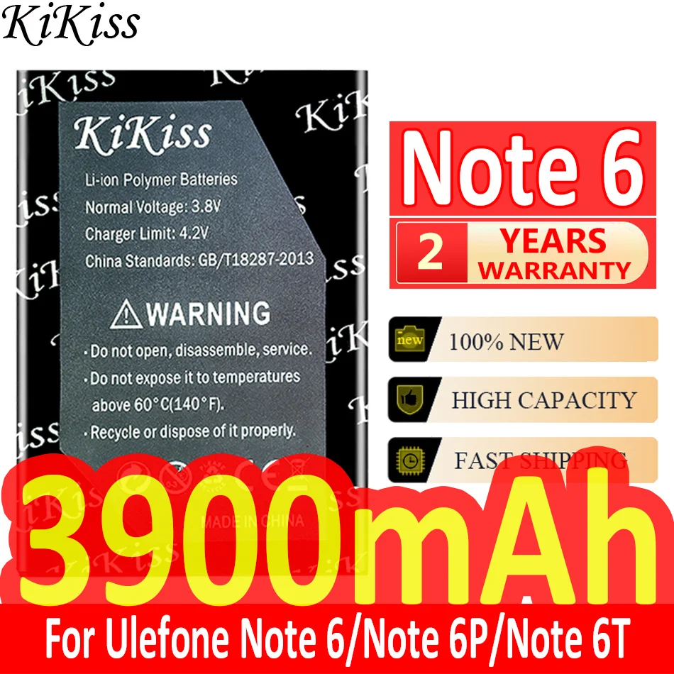 

3900mAh KiKiss Powerful Battery Note6 (3277) For Ulefone Note 6 6T 6P/Note 6P/Note 6T Note6P Note6T