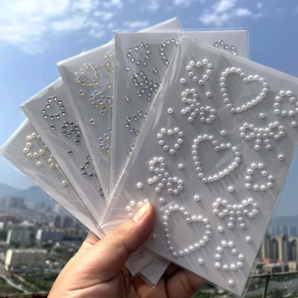 3D Star Heart Crystal Stickers Kids DIY Decoration Self Adhesive Jewelry Crafts Sparkly Rhinestone Stickers Girls Gifts