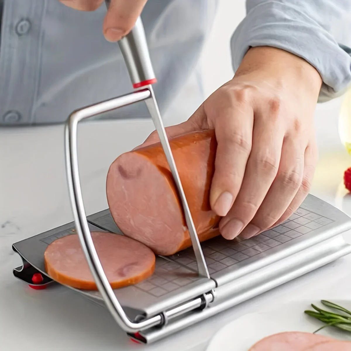 Ergonomic Cheese Slicer-Adjustable Thickened Stainless Steel Wire Cutter with Comfort Grip-Easy Block Cheese Slicing 1pc