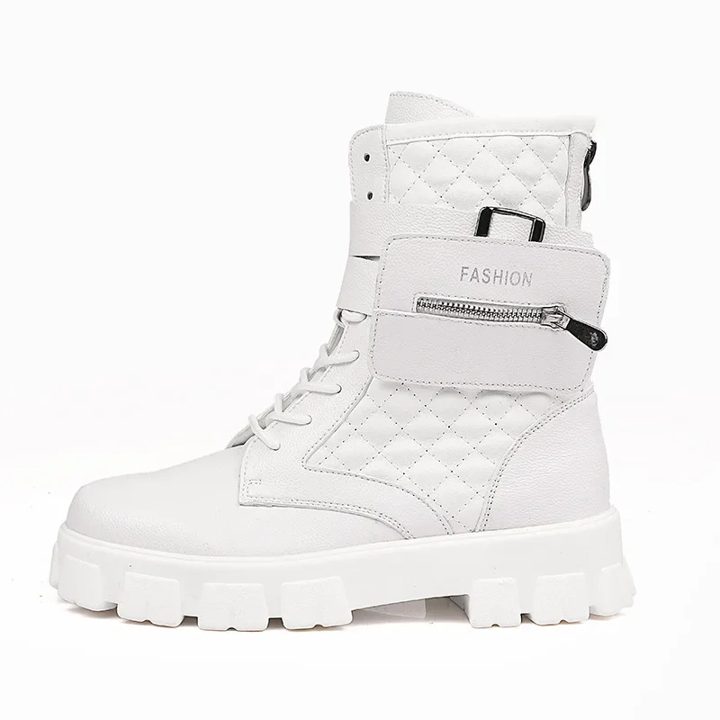 Street Hip Hop Sneakers Dancing Casual Rock Wax Leather Ankle Boots Classic Lace Up High Top Men Sneakers leather boots,mens leather boots,motorcycle leather boots