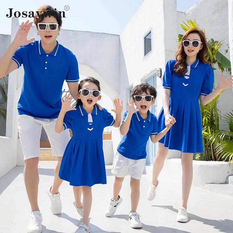 Josaywin Summer Mother Kids Family Clothing Sets Mother Father Kid Tshirt Family Look Outfits Family Matching Clothes Sets 6