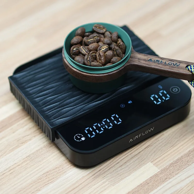 

AIRFLOW Digital Kitchen Coffee Scale 2kg/0.1g High Precision Cyclic Rechargeable Electronic Scale Auto Timer Barista Accessories