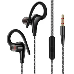 Waterproof Sport Earphones with 3.5mm Bass (Black)