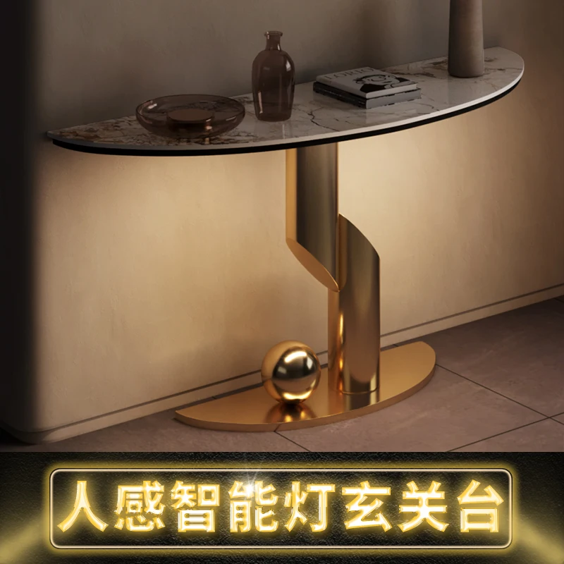 

Роскошная ветрозащитная каменная тарелка из нержавеющей стали, стол для крыльца, подставка под стену, современное искусство, правила для прихожей