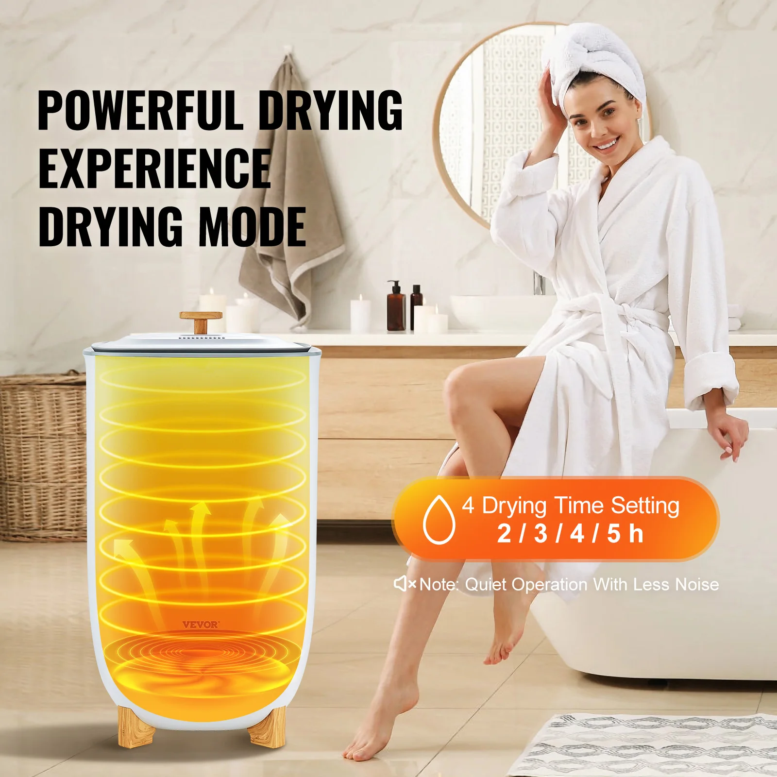 SucceBuy 35L Towel Warmer Luxury Large Towel Warmer Bucket with Drying Modes and LED Screen for Bathroom Spa Bathrobe Blanket