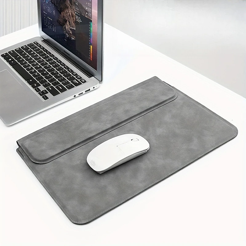 Solid Color Laptop Sleeve with Stand 13.3/14.1-15.4 Inch Protective Case For Tablet Laptop