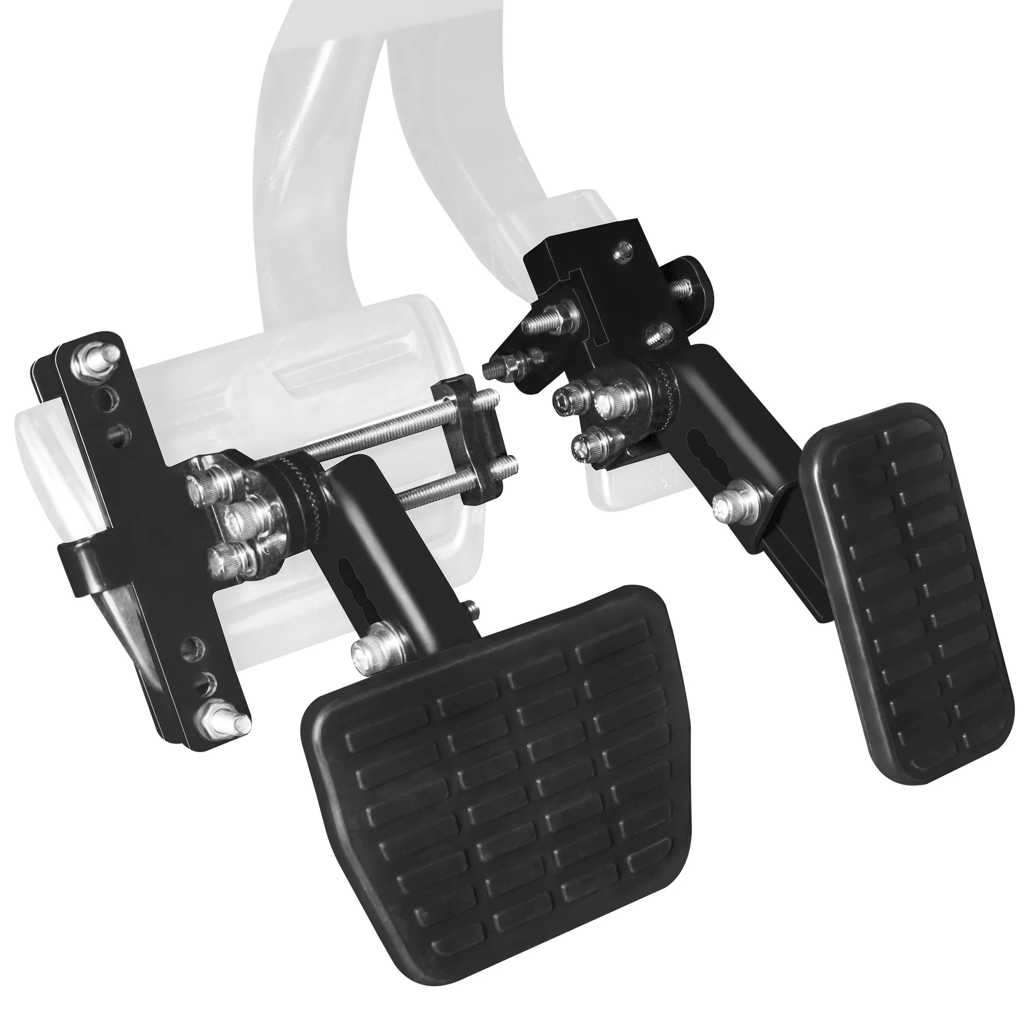 exustar clipless adapter pedal with toe clips