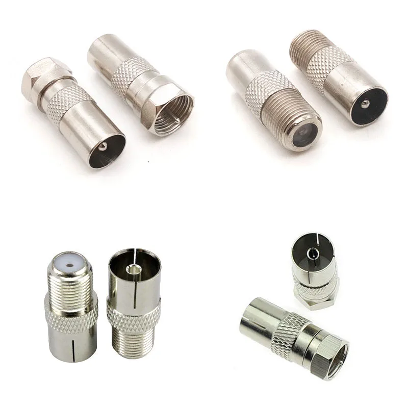 STB Quick Plug RF Coax F Female To TV Male Connector Right Angle signal Antenna Coaxial F Connector TV Coaxial plug Drop Ship 2pcs right angle 90 degree coaxial connector waterproof connection f male to f female adapter connector rg6 rg5 new sale