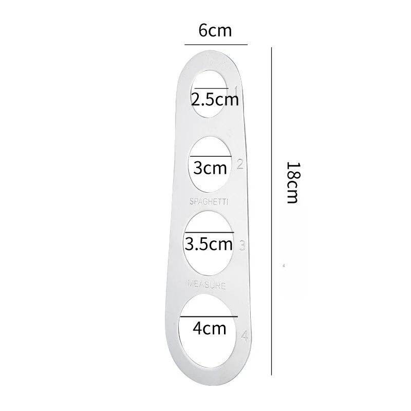 Kitchen Accessories Stainless Steel Pasta Noodle Measure 1Pcs 4 Holes Spaghetti Measurer Italian Pasta Accessories pasta measurer