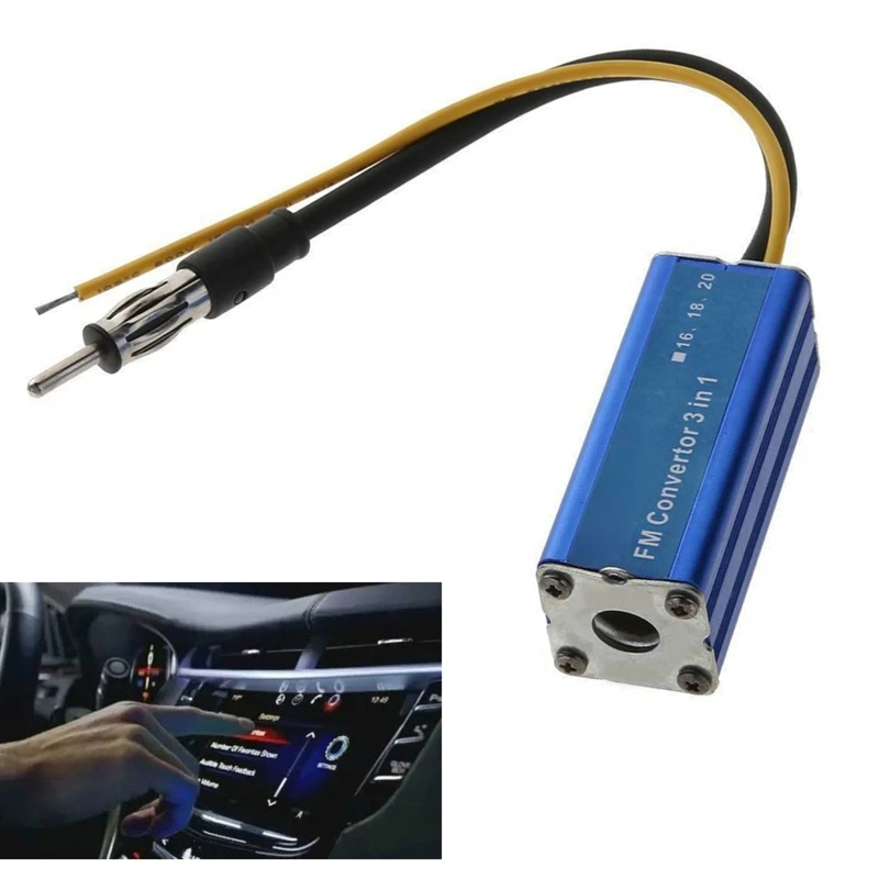 3 in 1 Car Frequency Changer Converter Antenna Radio FM Band Expander 76 90MHz For Sony-Panasonic Players
