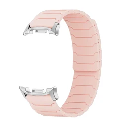 Magnetic Silicone Loop Strap Bracelet - Watch 9 8 40 - 44 - 46mm (Pink)
