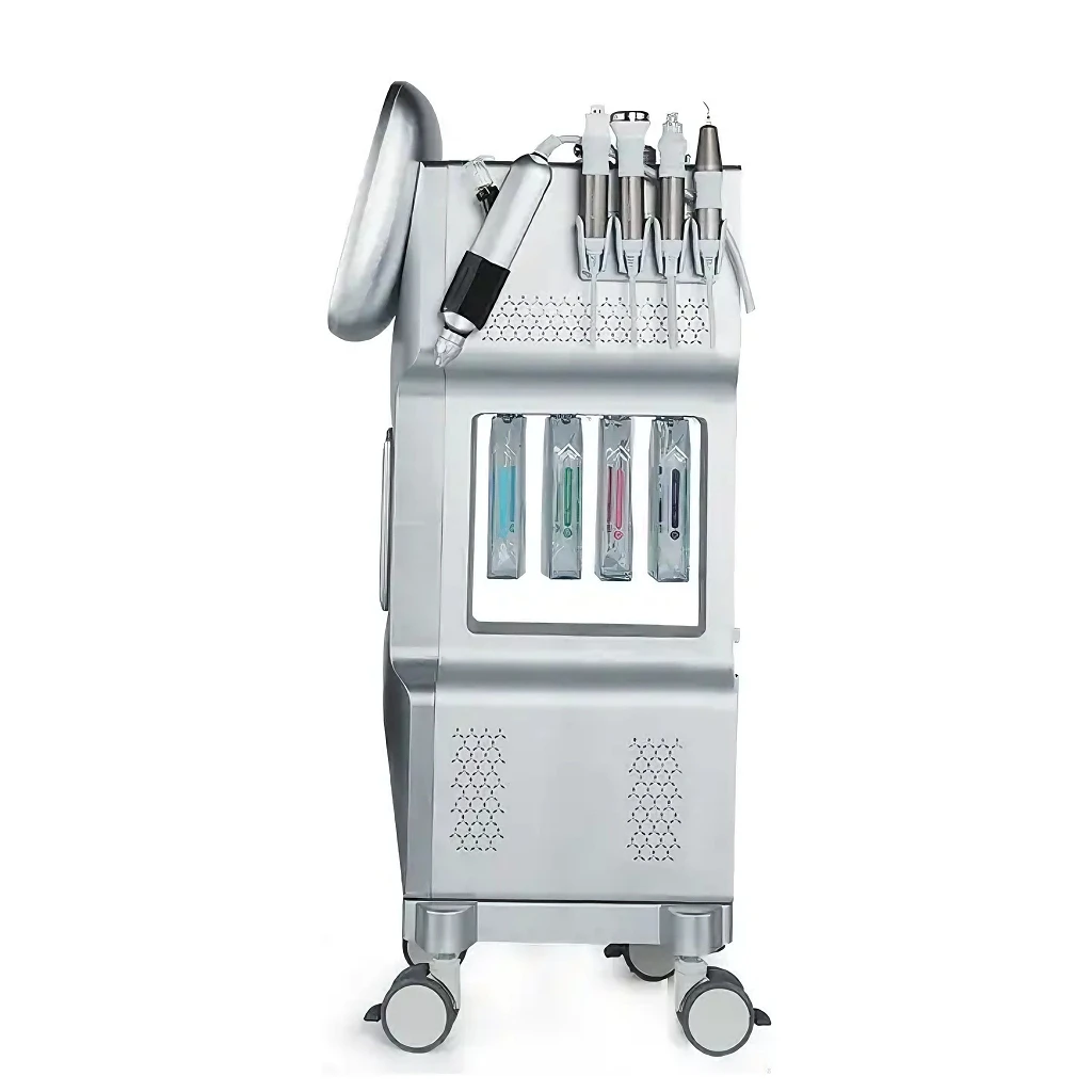 Latest 9 in 1 Aqua Peeling Dermabrasion Diomand Skin Whitening Wrinkle Removal Facial Cleaning Hydra Oxygen Jet Machine 2