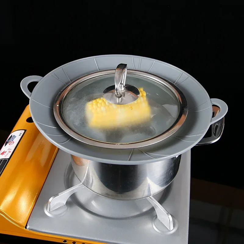 Splash Proof Silicone Rotatable Flower Shaped Pot Lid for Boiling Soup