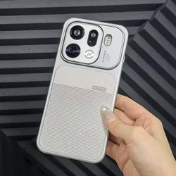Luxury Leather Acrylic Case with Built - in Magnetic Cover - Shockproof & Wireless Charging Compatible - OPPO Find X9 (White)