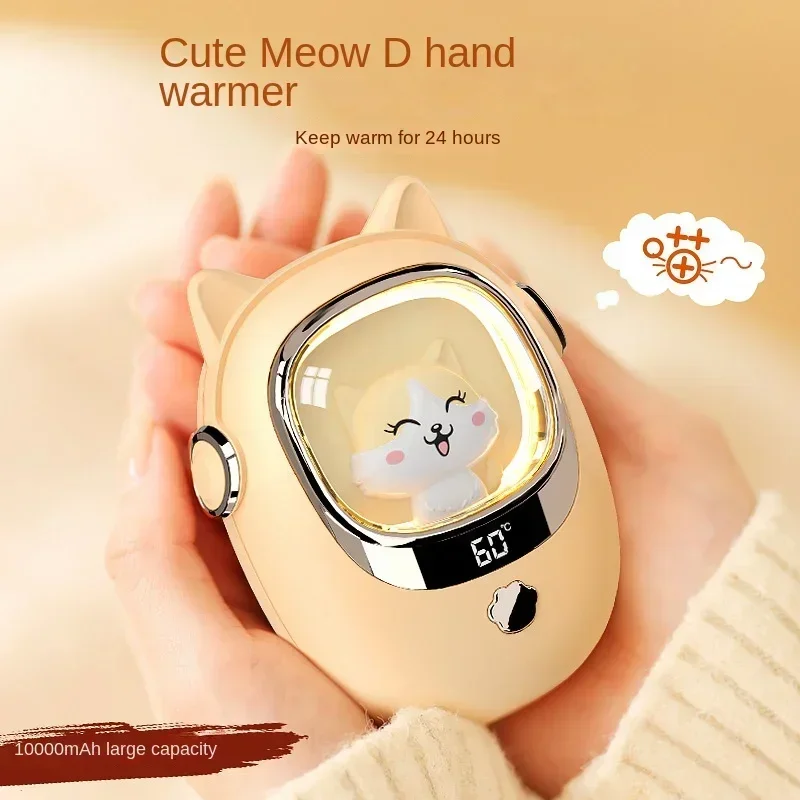

New Winter Warm Handwarmer Charger 2-in-1 Cute Pet Night Light Portable Mini Handwarmer USB Rechargeable Gift for Girlfriend