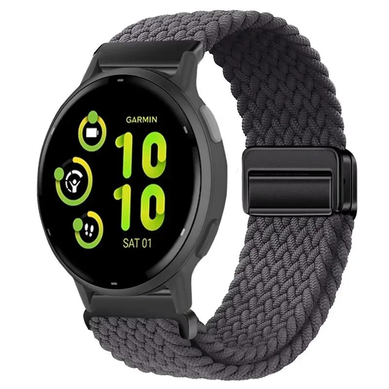 Nylon Braided Strap with Magnetic Closure - Comfortable & Breathable Band, 20/22mm