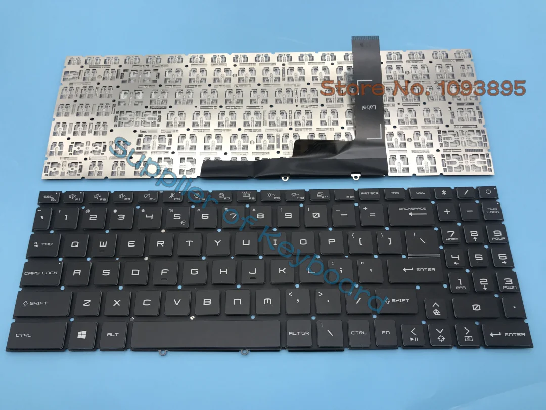 Original NEW For MSI GF66 11SC 11UC 11UD 11UE 11UG 12UD GL66 11UCK 12UEK MS-1581 English Keyboard Crystal Key