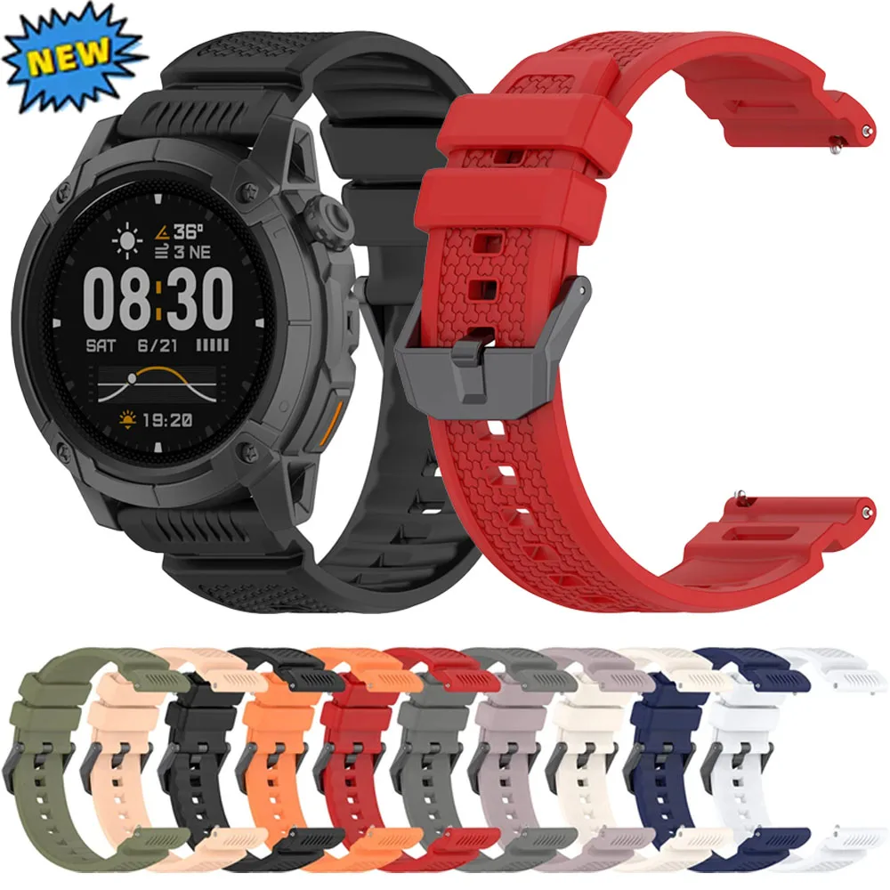 24mm Armor Silicone Sports Strap - Comfortable Wristband Bracelet