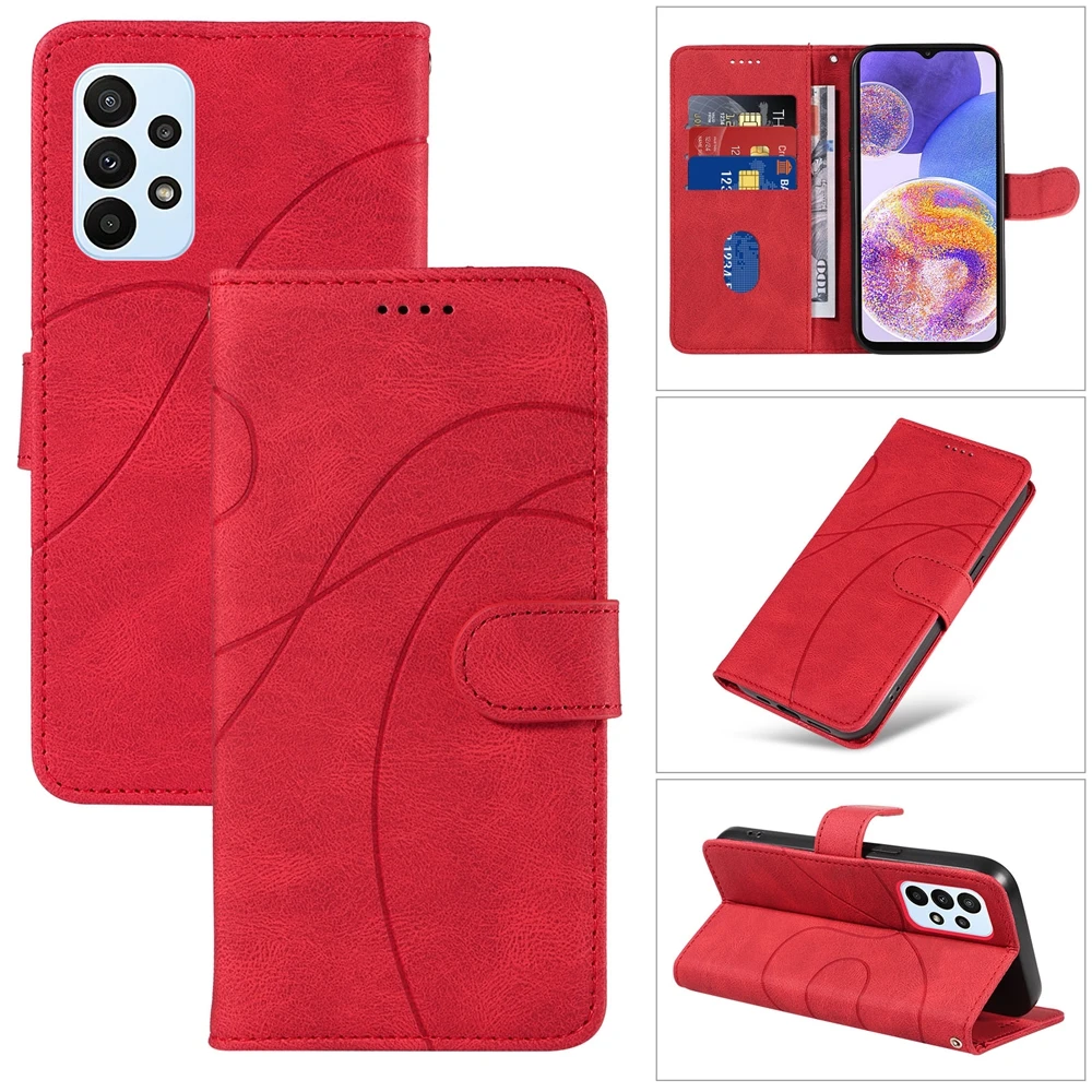 Premium Magnetic Leather Wallet Phone Case - 5G Compatible Cover