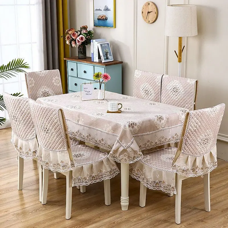 

Household Tablecloth Modern Tablecloth Dining Chair Cushion Set Cotton Clip Four Season Universal Tablecloth 1pcs