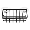 Home With Hook Draining Durable Soap Black Kitchen Sink Scrubber Countertop Sponge Holder Hollowed Suction Cup Caddy Organizer 3