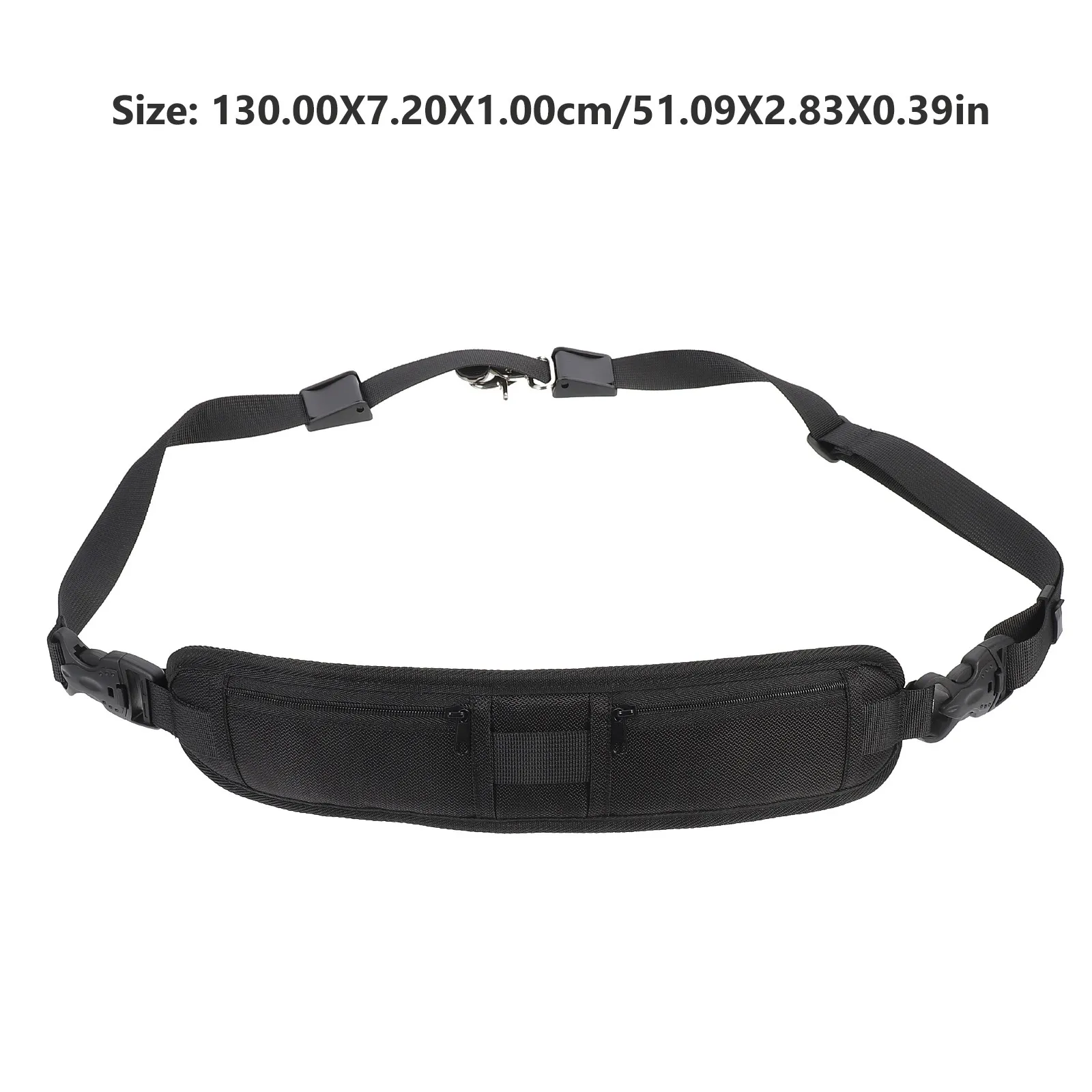 조절 가능한 나일론 카메라 스트랩 DSLR 미러리스 카메라용 어깨 목 벨트, 이중 지퍼 포켓, 미끄럼 방지 기능