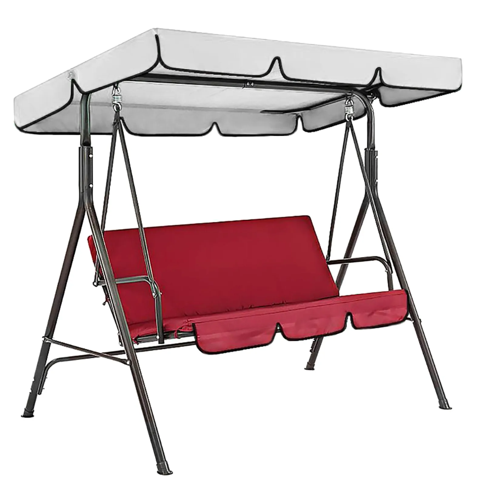 Swing Cushion Cover Outdoor Waterproof Canopy Cover Set Replacement For Patio Garden Yard 3 Seater Chair Covers Hammock