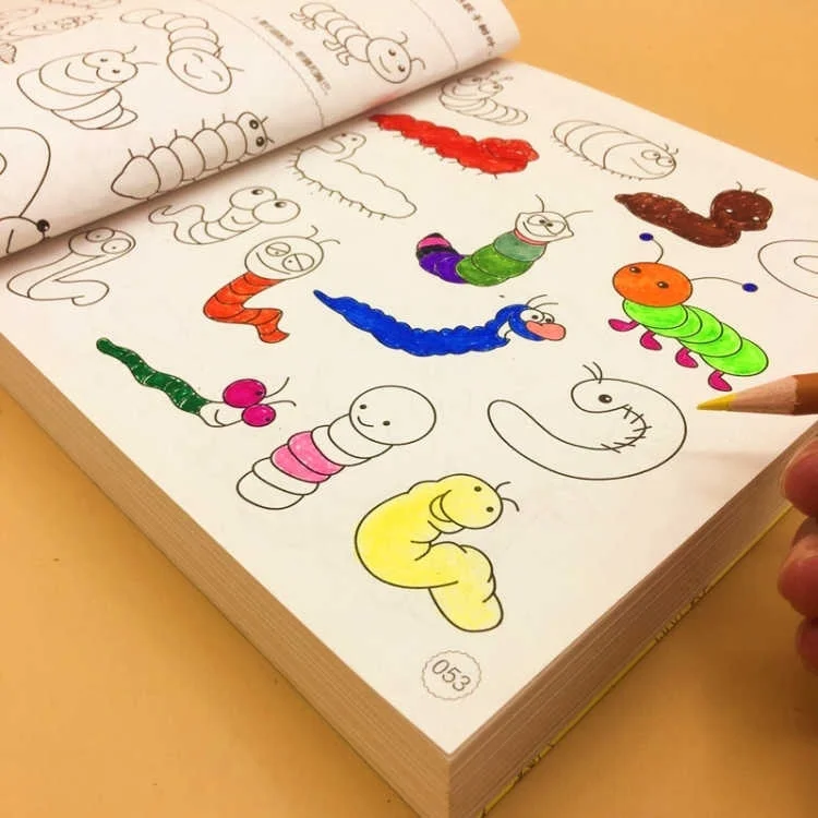 

Simple strokes 8000 cases of primary school children's kindergarten picture book learning painting coloring picture books