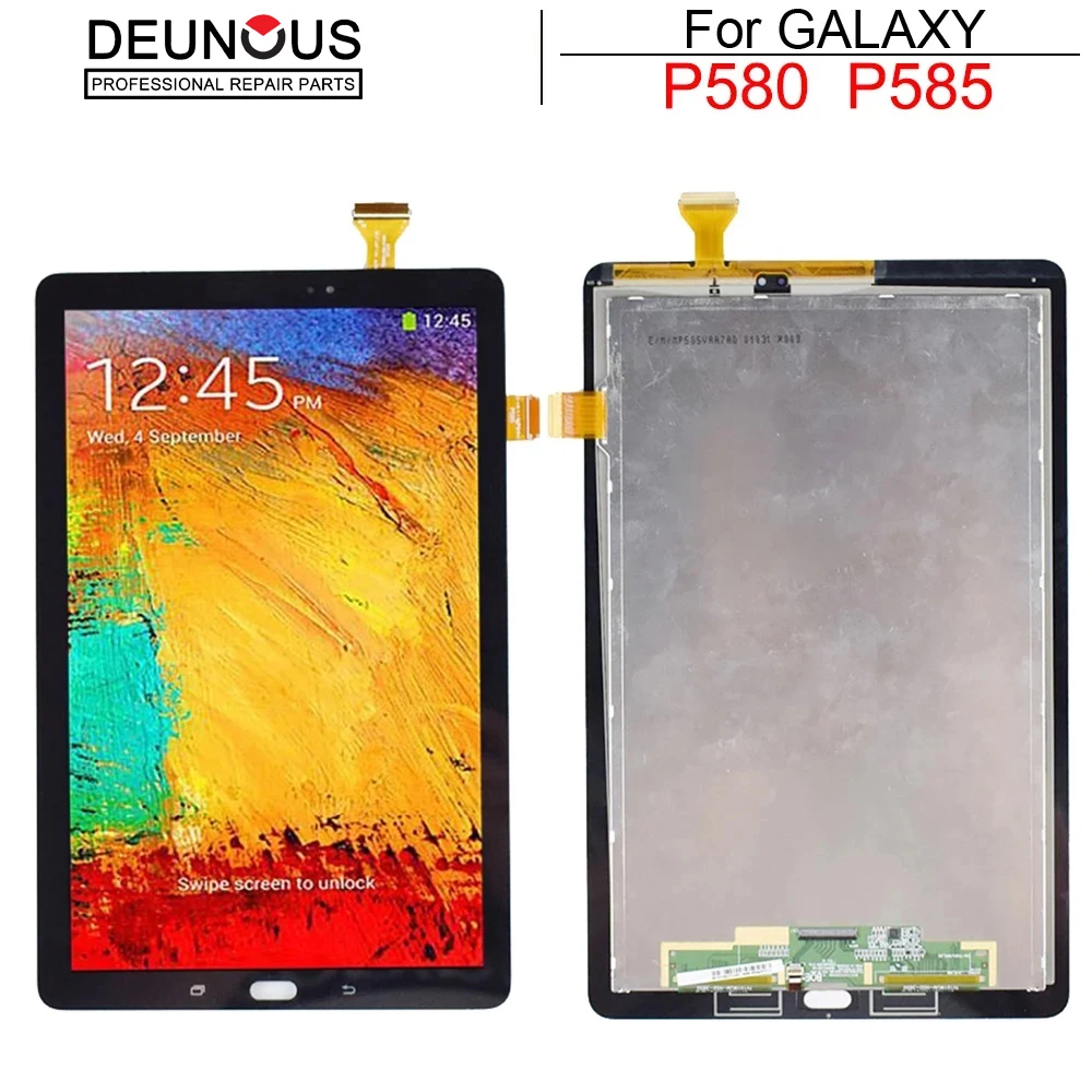 Display Lcd com Sensores Digitador Touch Screen Substituição do Painel de Montagem 10.1 Fit para Samsung Galaxy P580 P585 Novo