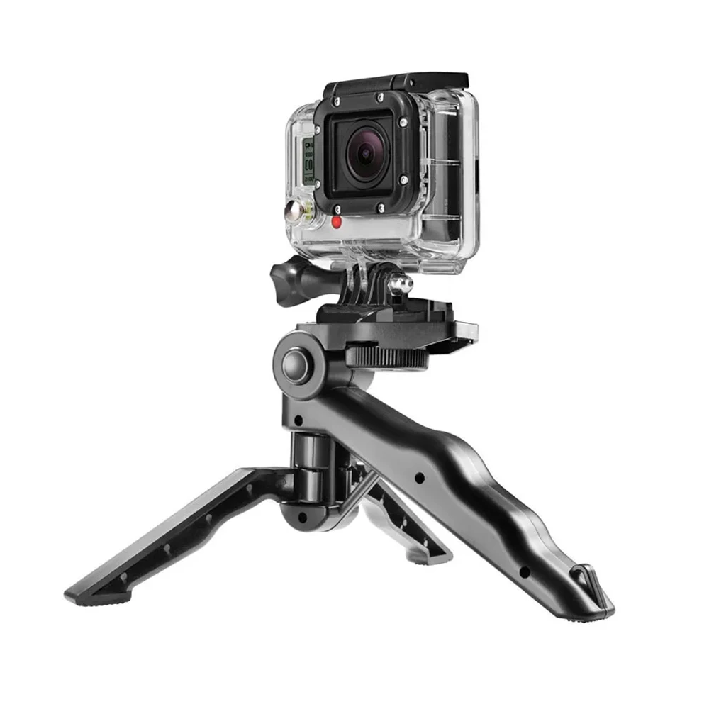 Compact Handheld Tripod Stand with Phone Mount for Cameras and Smartphones