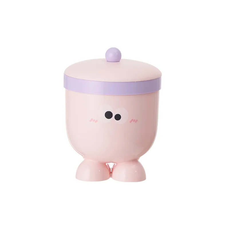 Creative Cartoon Desktop Trash Can with Lid for Household or Dorm Use